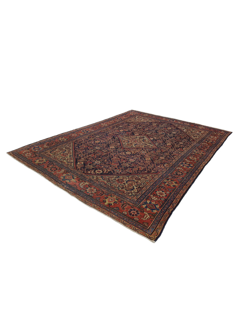 Fasa Antique Mahal 3780 Navy Coral Traditional Antique Rug