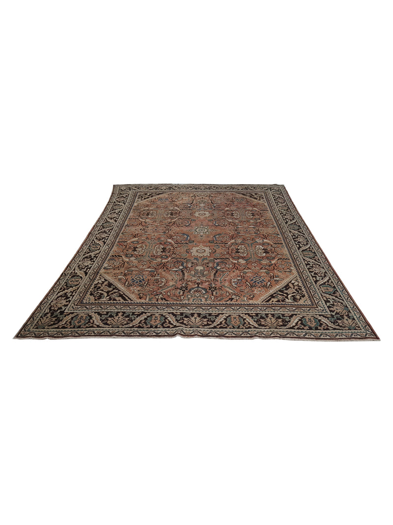 Fasa Antique Mahal 3781 Coral Black Traditional Antique Rug