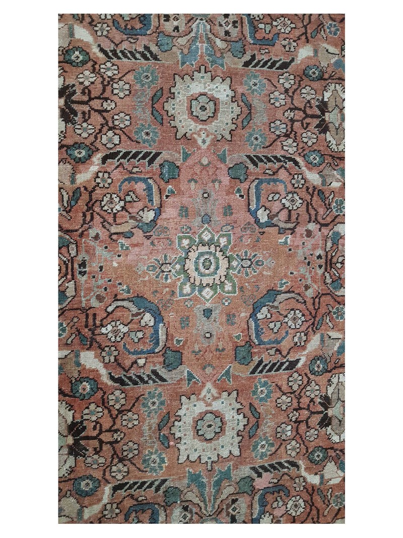 Fasa Antique Mahal 3781 Coral Black Traditional Antique Rug