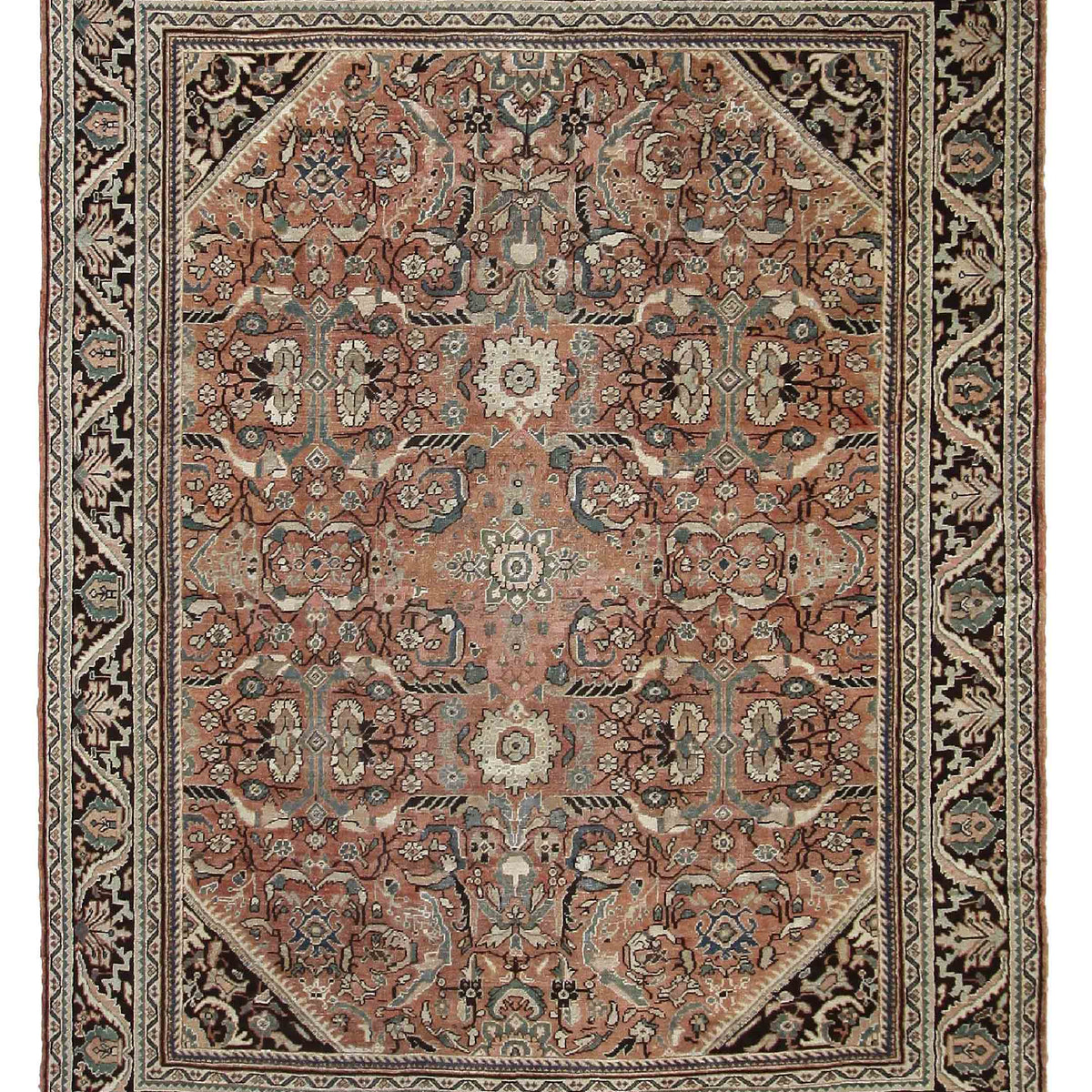 Fasa Antique Mahal  Coral Black Traditional