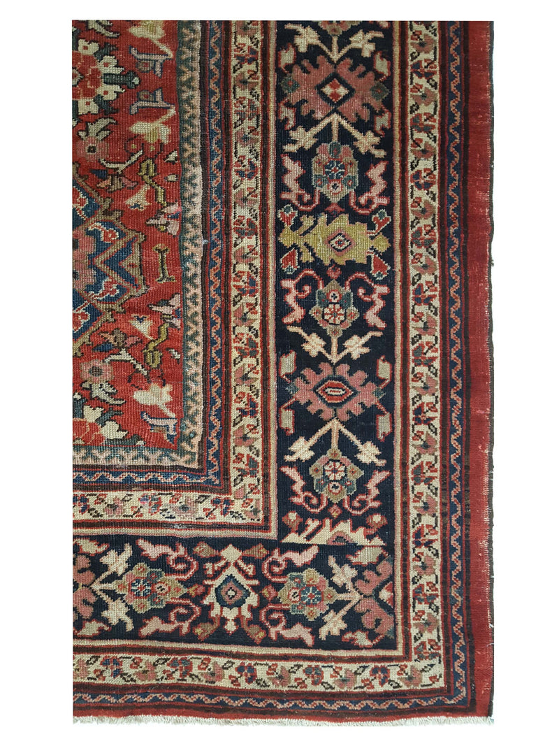 Fasa Antique Mahal 3782 Rust Indigo Traditional Antique Rug