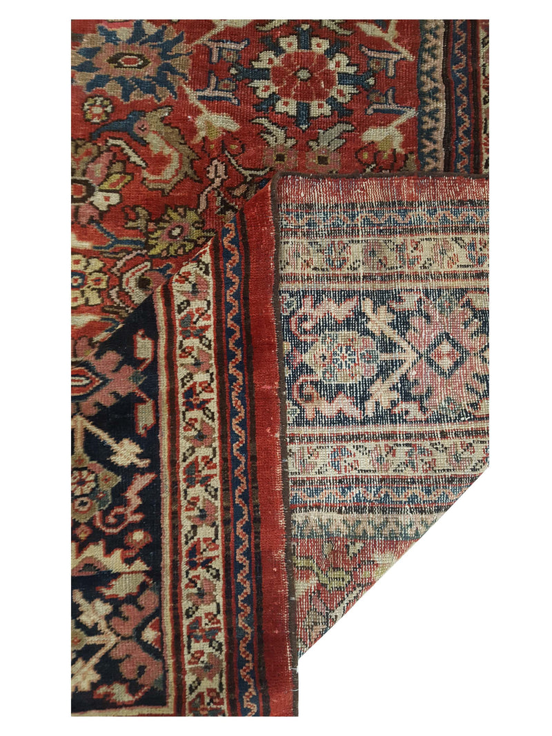 Fasa Antique Mahal 3782 Rust Indigo Traditional Antique Rug