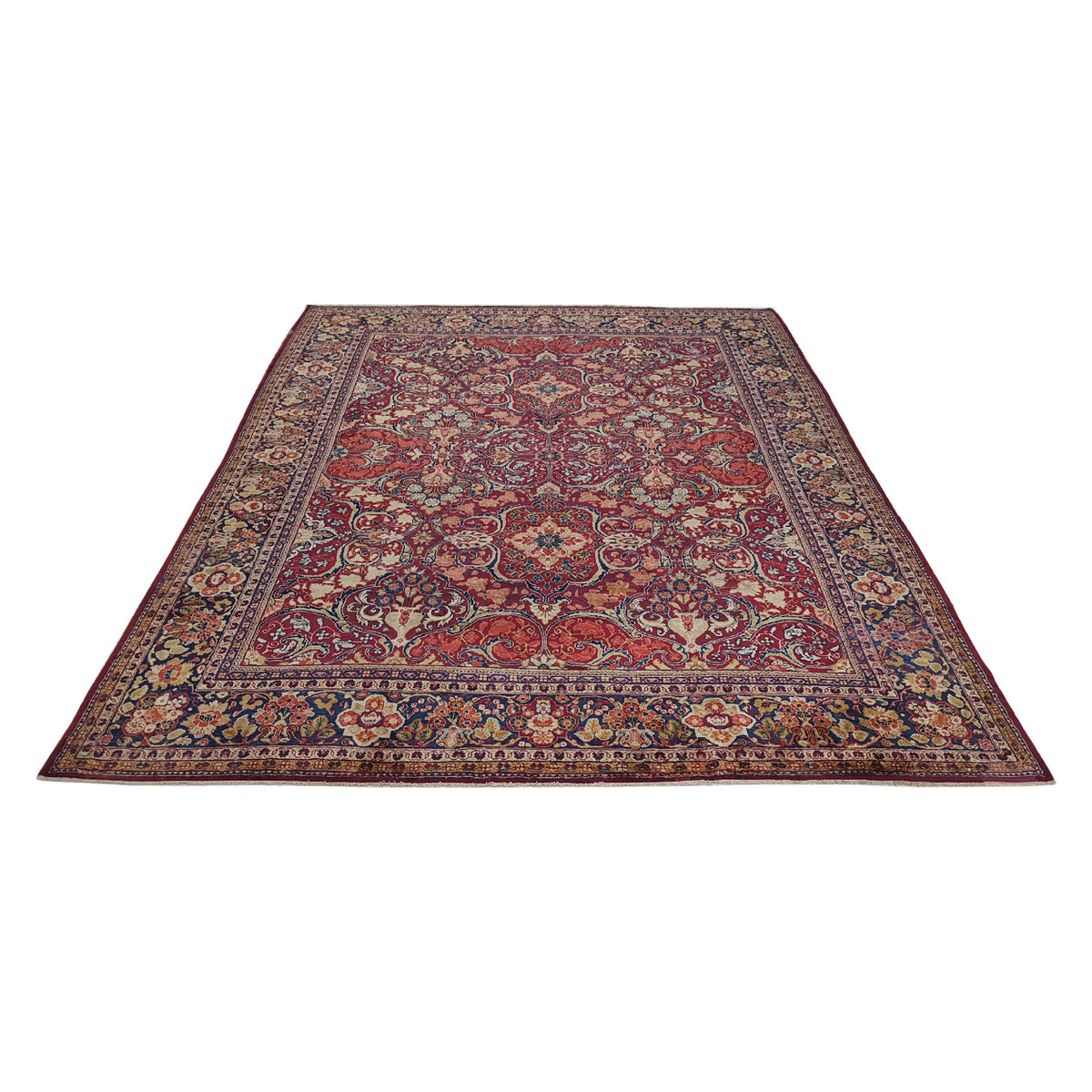 Fasa Antique Mahal 3783 Burgundy Coral Traditional Antique Rug