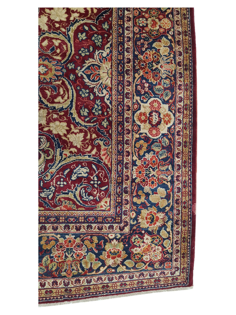 Fasa Antique Mahal 3783 Burgundy Coral Traditional Antique Rug