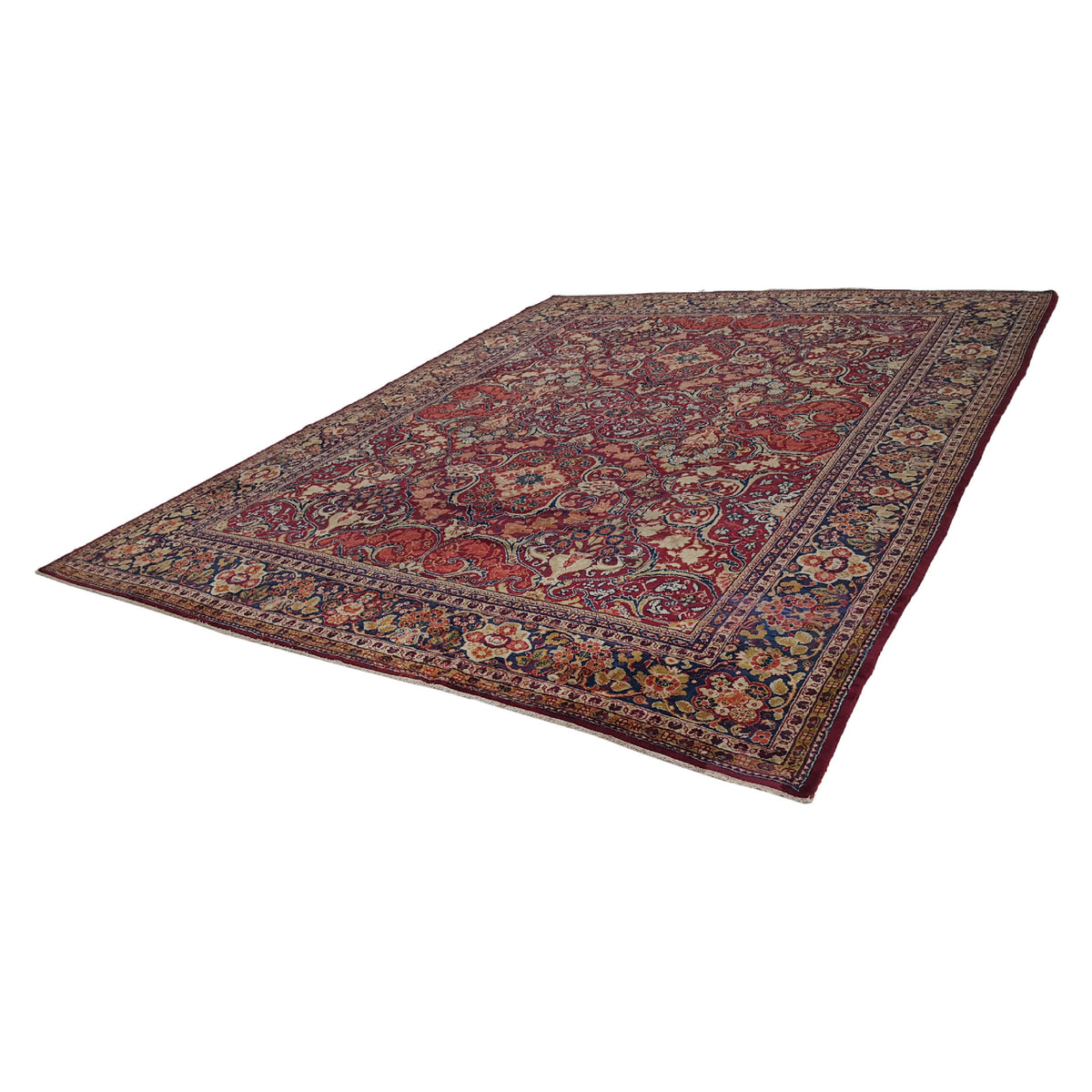Fasa Antique Mahal 3783 Burgundy Coral Traditional Antique Rug