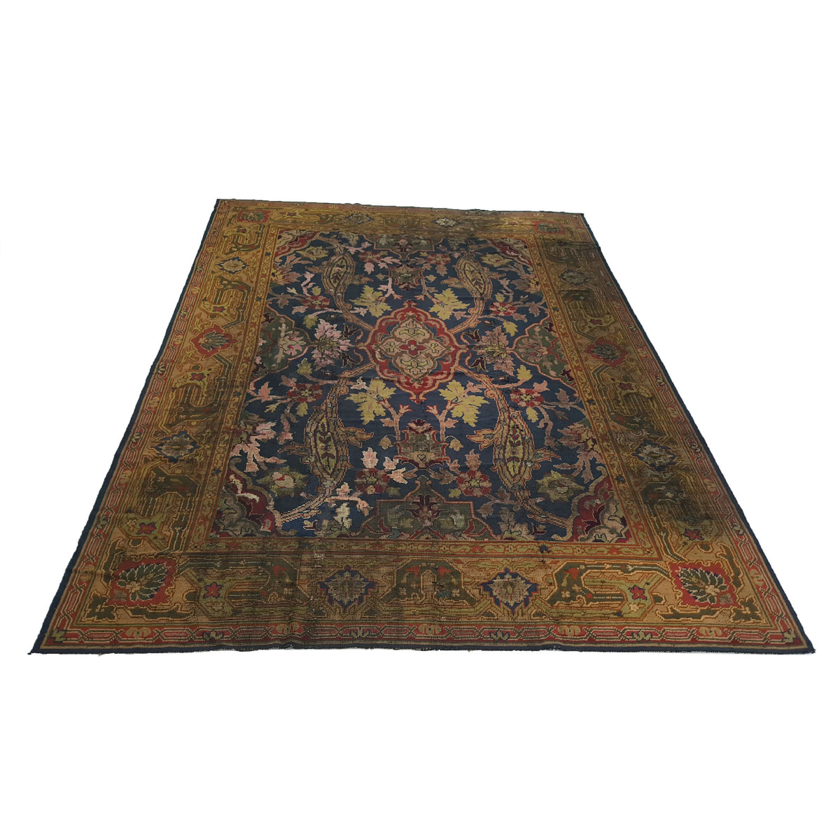 Fasa Antique Arts & Craft 3931 Indigo Green Traditional Antique Rug