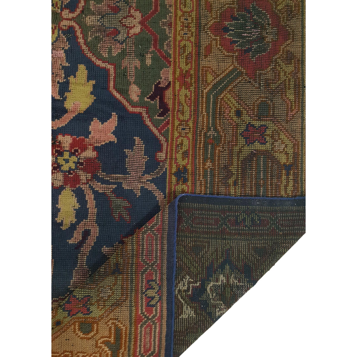 Fasa Antique Arts & Craft 3931 Indigo Green Traditional Antique Rug