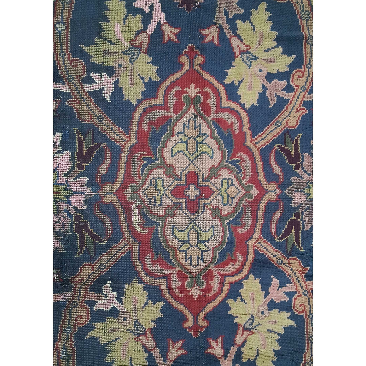 Fasa Antique Arts & Craft 3931 Indigo Green Traditional Antique Rug