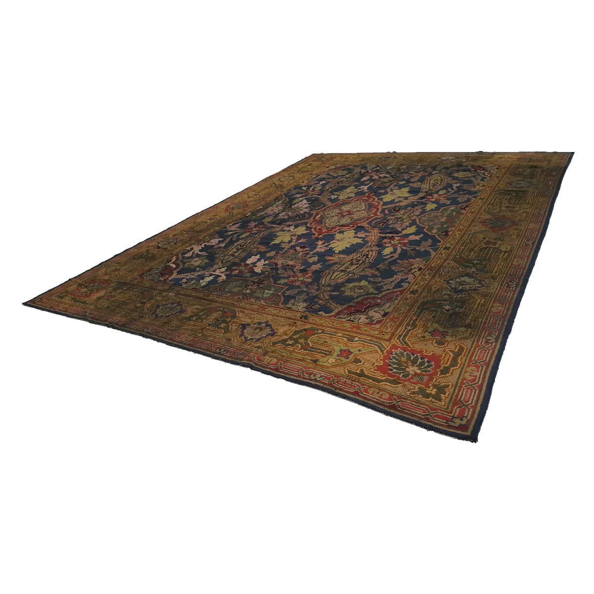 Fasa Antique Arts & Craft 3931 Indigo Green Traditional Antique Rug
