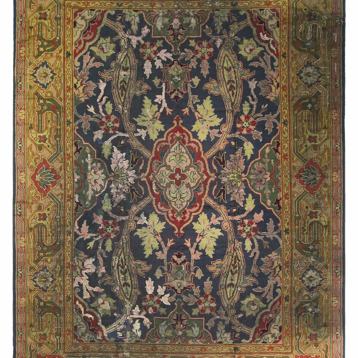 Fasa Antique Arts & Craft  Indigo Green Traditional