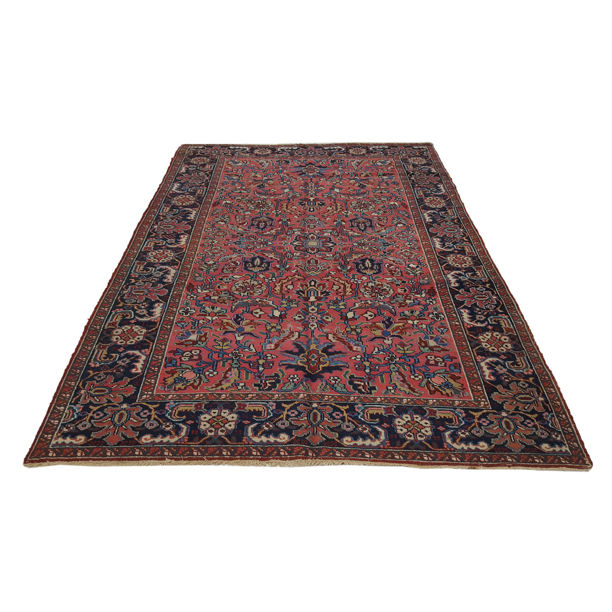 Fasa Antique Heriz 3933 Rust Navy Traditional Antique Rug