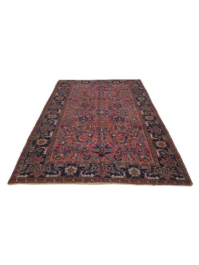Fasa Antique Heriz 3933 Rust Navy Traditional Antique Rug