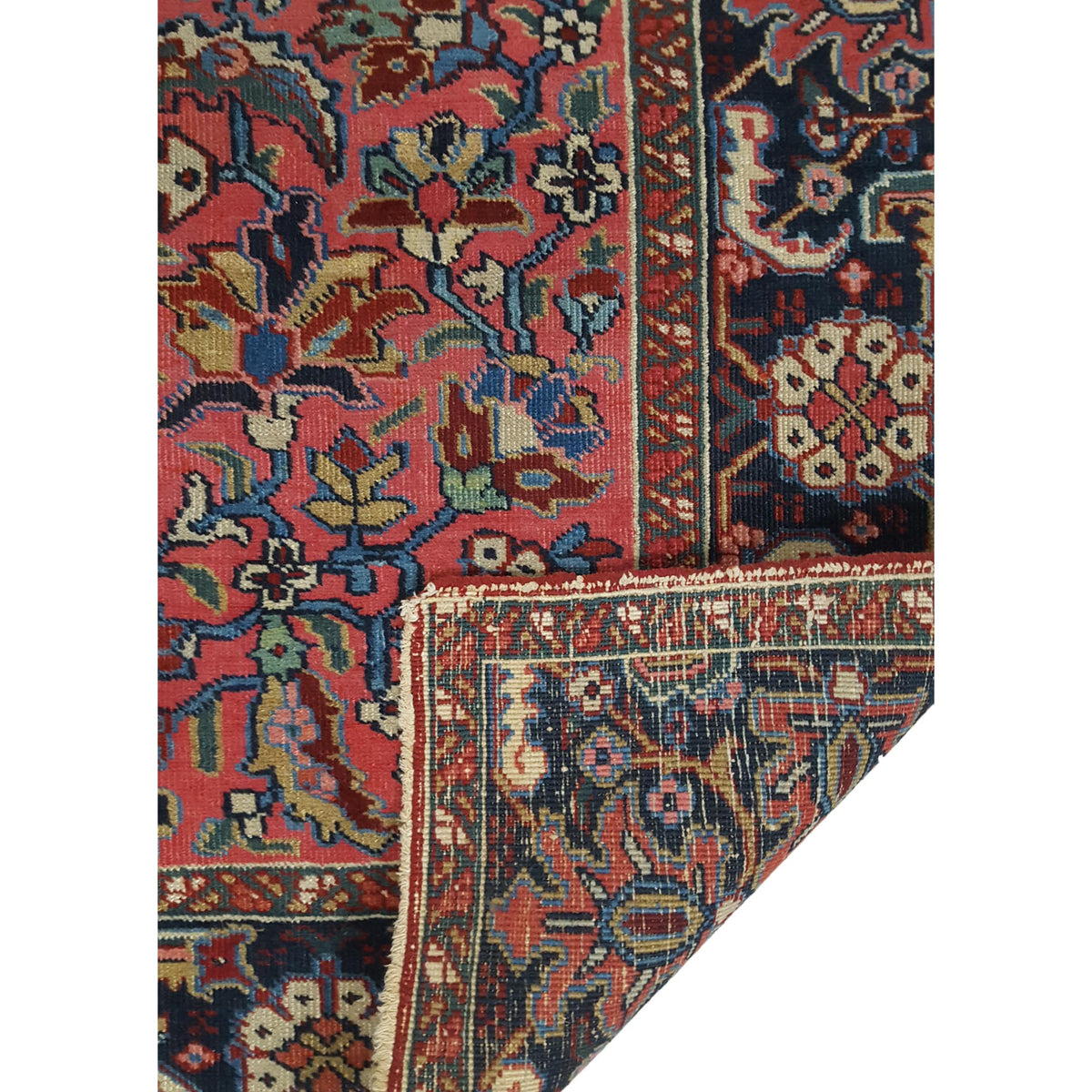 Fasa Antique Heriz 3933 Rust Navy Traditional Antique Rug