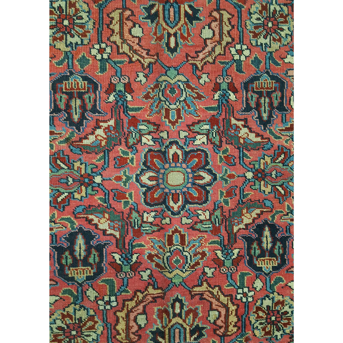 Fasa Antique Heriz 3933 Rust Navy Traditional Antique Rug
