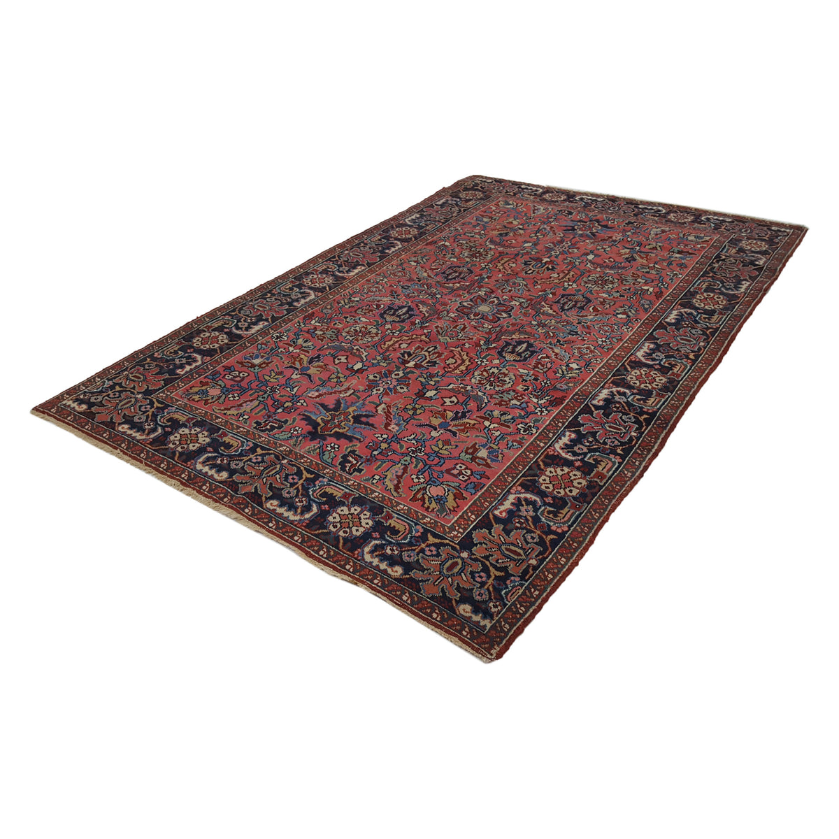 Fasa Antique Heriz 3933 Rust Navy Traditional Antique Rug
