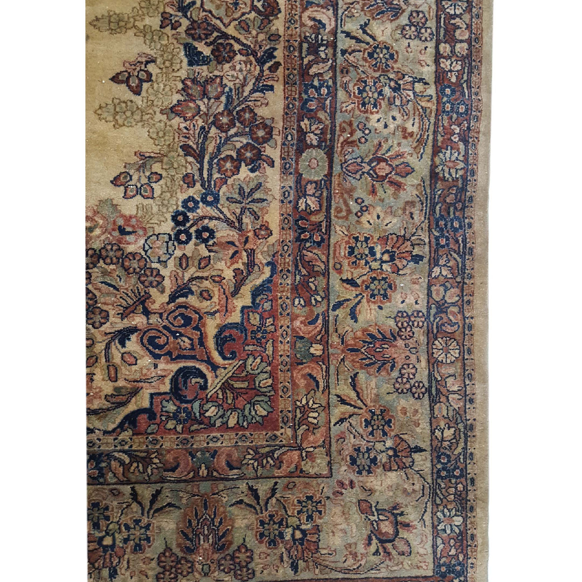 Pacific Sarouk 4014 Beige Brown Traditional Hand Knotted Rug
