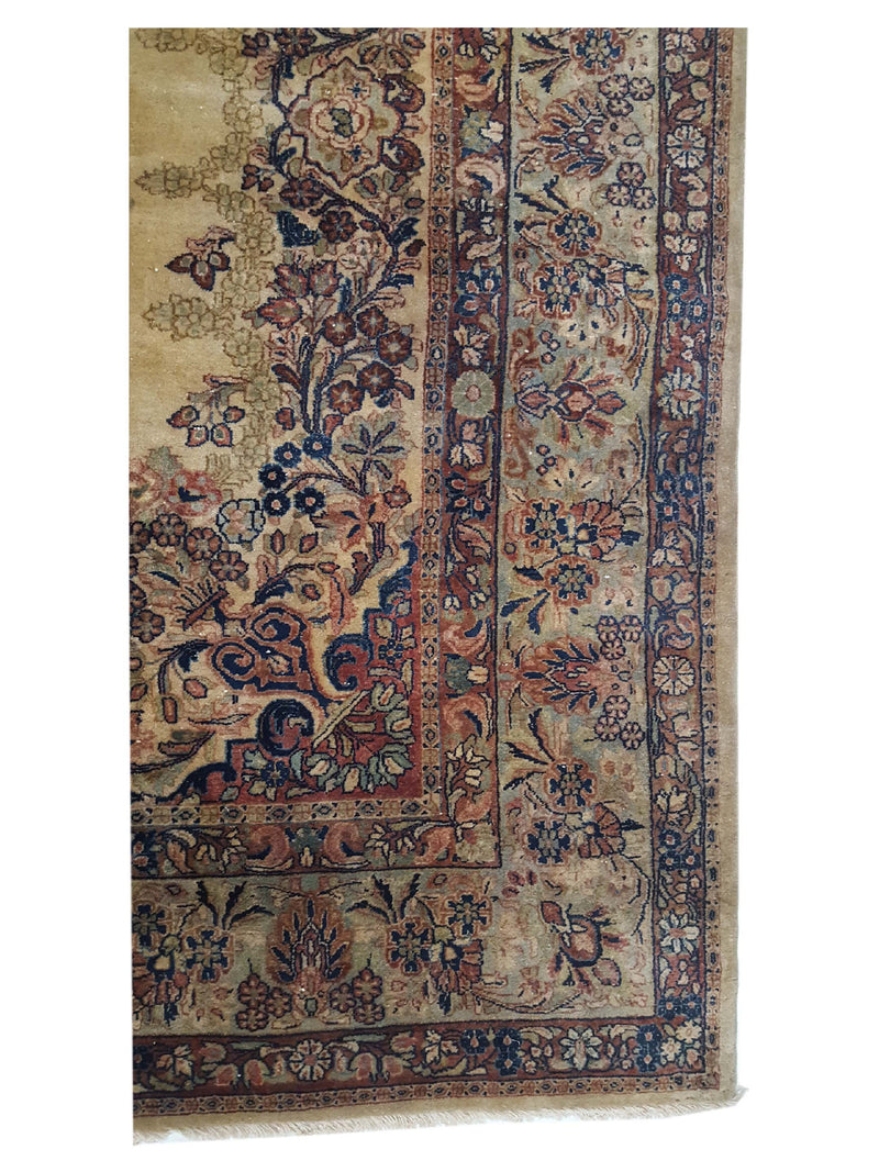 Pacific Sarouk 4014 Beige Brown Traditional Hand Knotted Rug