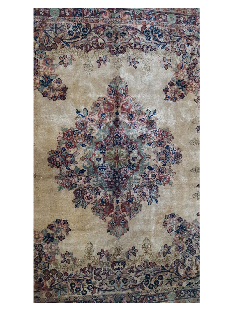Pacific Sarouk 4014 Beige Brown Traditional Hand Knotted Rug