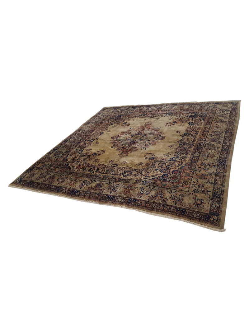 Pacific Sarouk 4014 Beige Brown Traditional Hand Knotted Rug
