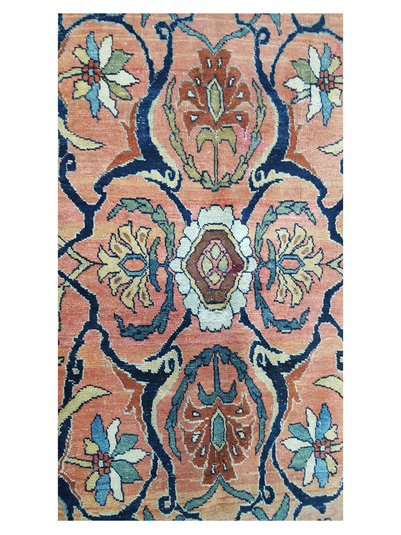 Fasa Antique Bijar 4020 Indigo Ivory Traditional Antique Rug