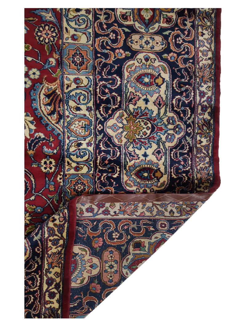 Fasa Antique Kerman 4021 Burgundy Burgundy Traditional Antique Rug