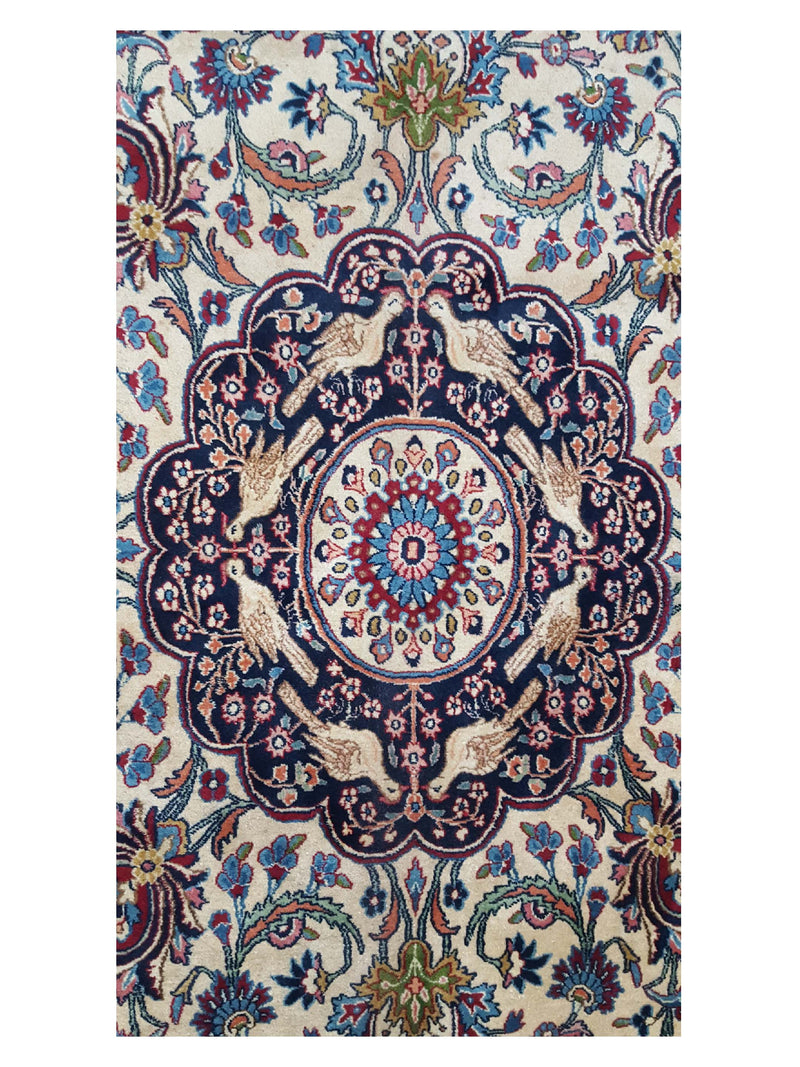 Fasa Antique Kerman 4021 Burgundy Burgundy Traditional Antique Rug