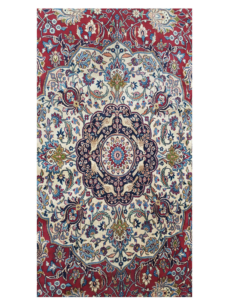 Fasa Antique Kerman 4021 Burgundy Burgundy Traditional Antique Rug