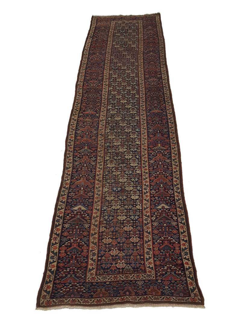 Fasa Antique Karabagh 4027 Indigo Rust Traditional Antique Rug