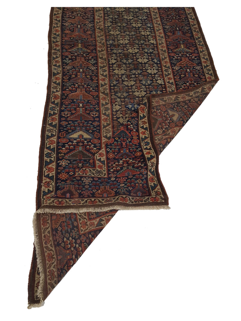 Fasa Antique Karabagh 4027 Indigo Rust Traditional Antique Rug