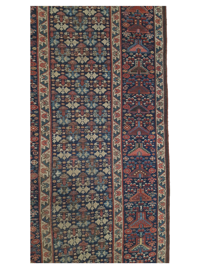 Fasa Antique Karabagh 4027 Indigo Rust Traditional Antique Rug