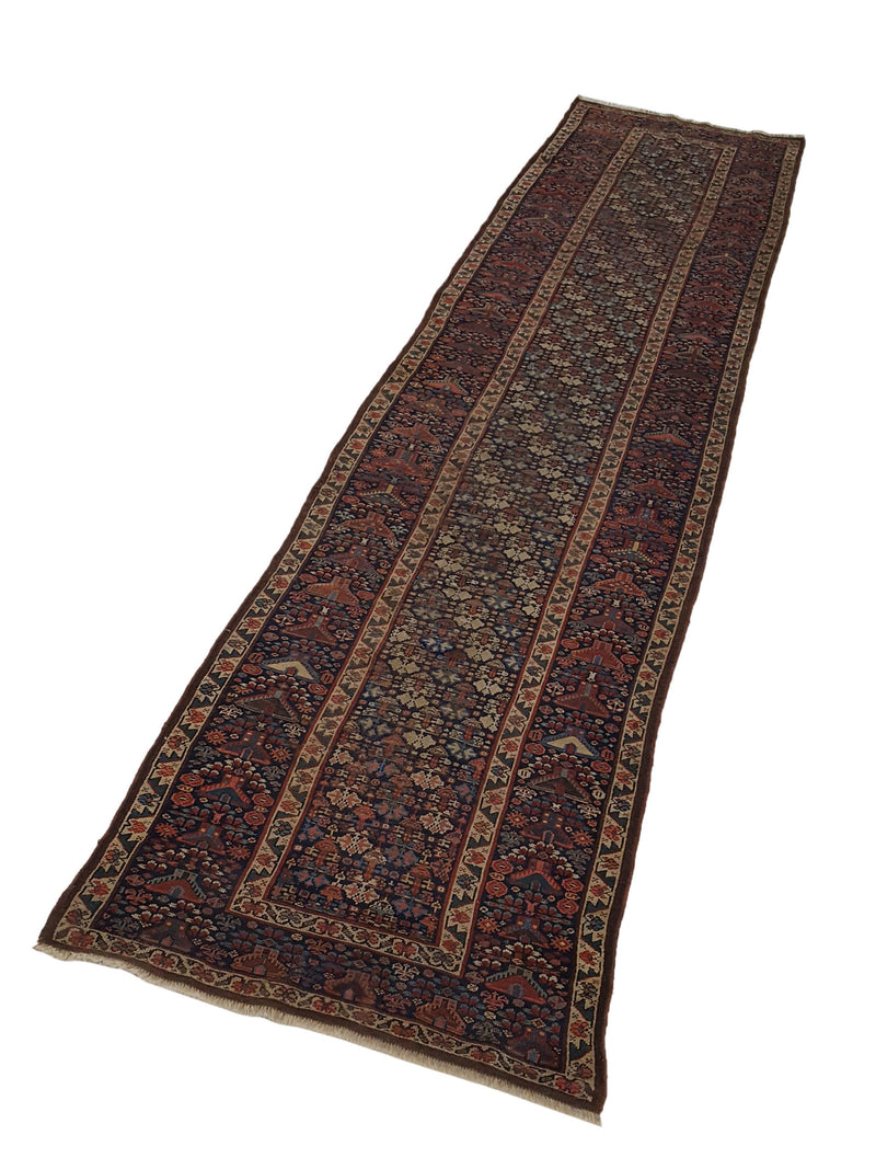 Fasa Antique Karabagh 4027 Indigo Rust Traditional Antique Rug