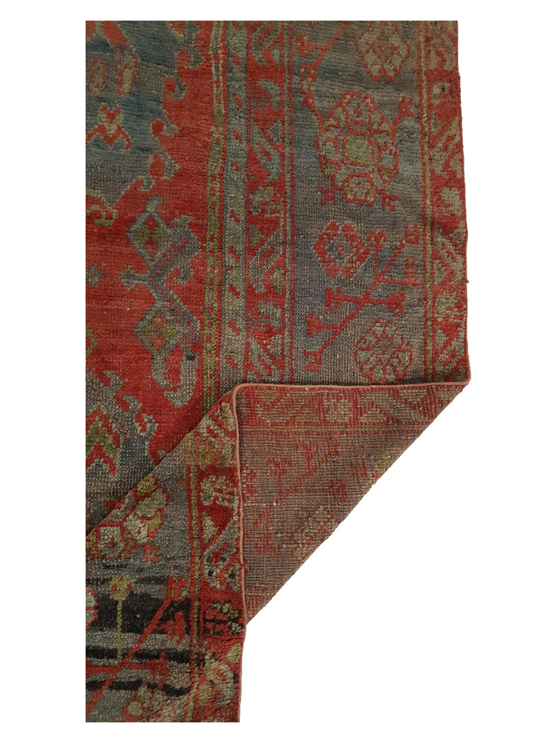 Fasa Antique Ushak 4030 Rust Green Traditional Antique Rug