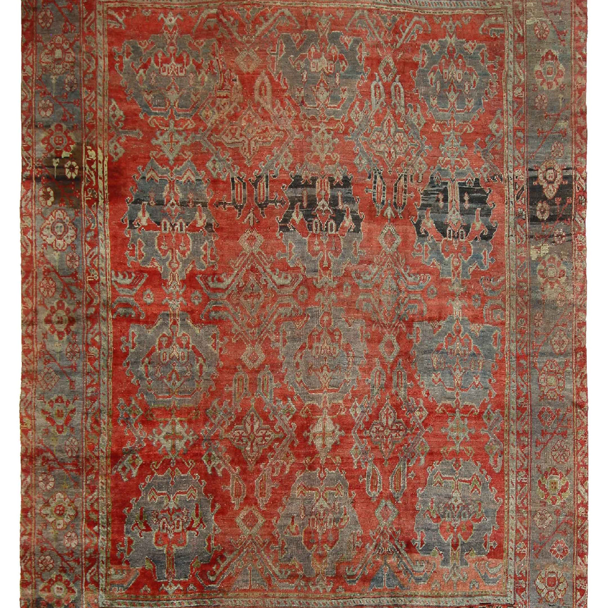 Fasa Antique Ushak  Rust Green Traditional