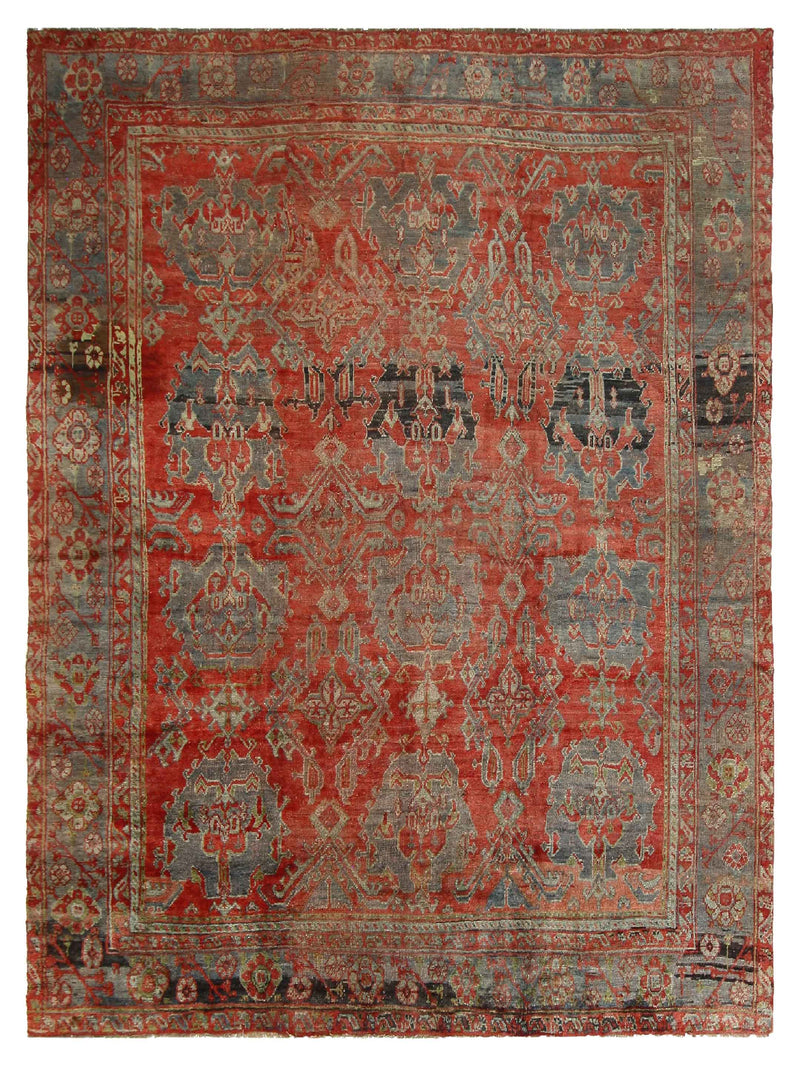 Fasa Antique Ushak  Rust Green Traditional