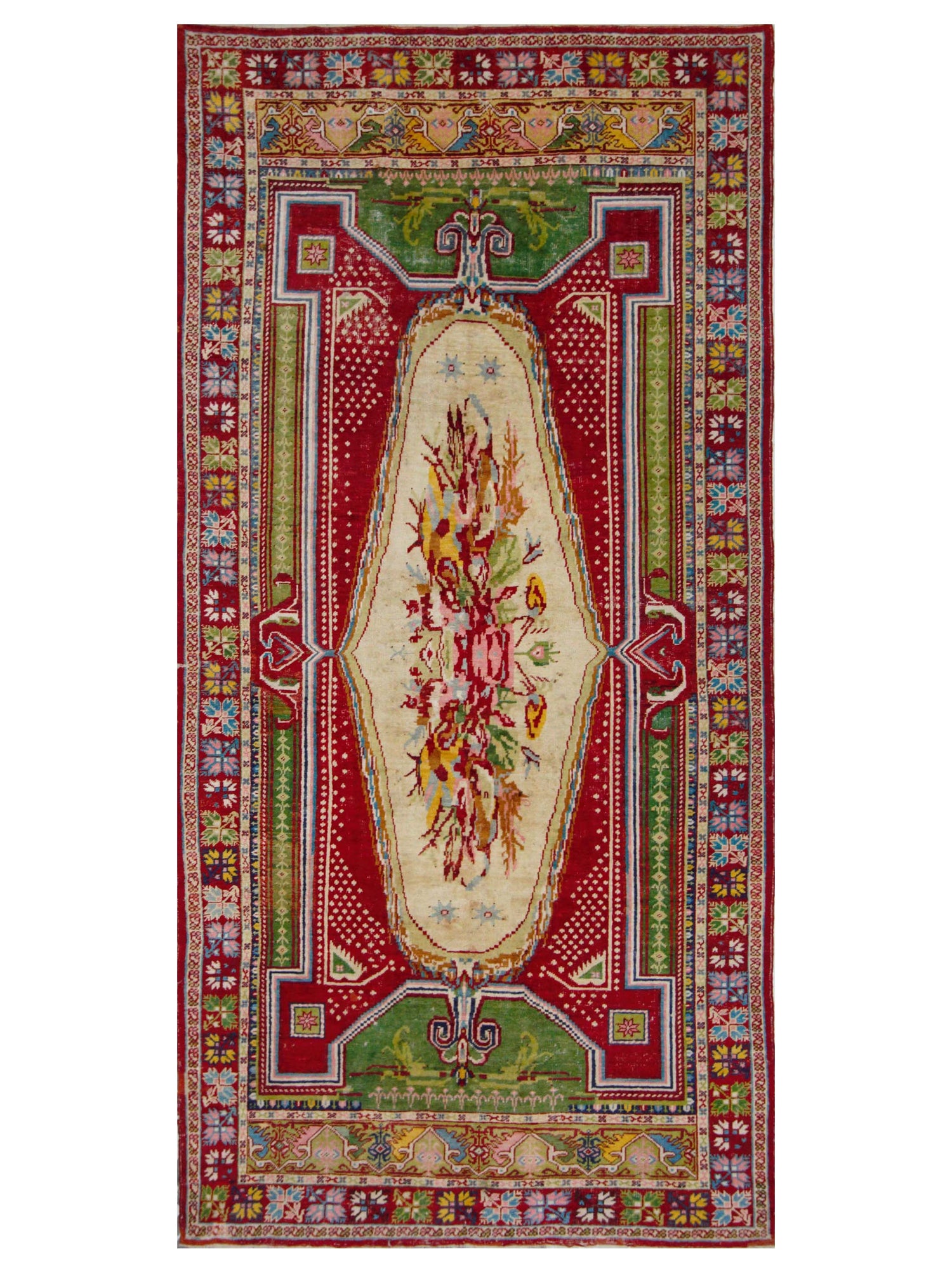 Fasa Antique Ushak  Red Multi Traditional