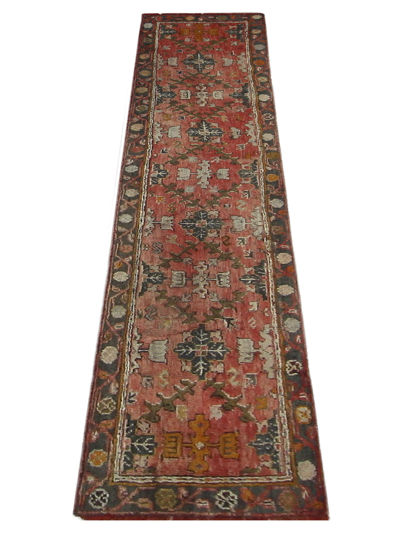 Fasa Antique Ushak 4034 Coral Grey Traditional Antique Rug