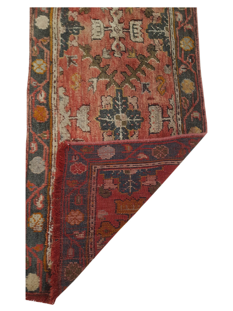 Fasa Antique Ushak 4034 Coral Grey Traditional Antique Rug