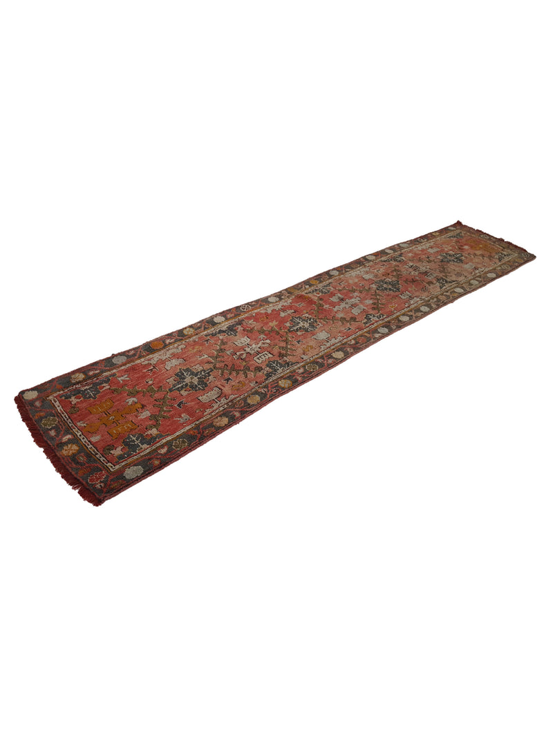 Fasa Antique Ushak 4034 Coral Grey Traditional Antique Rug