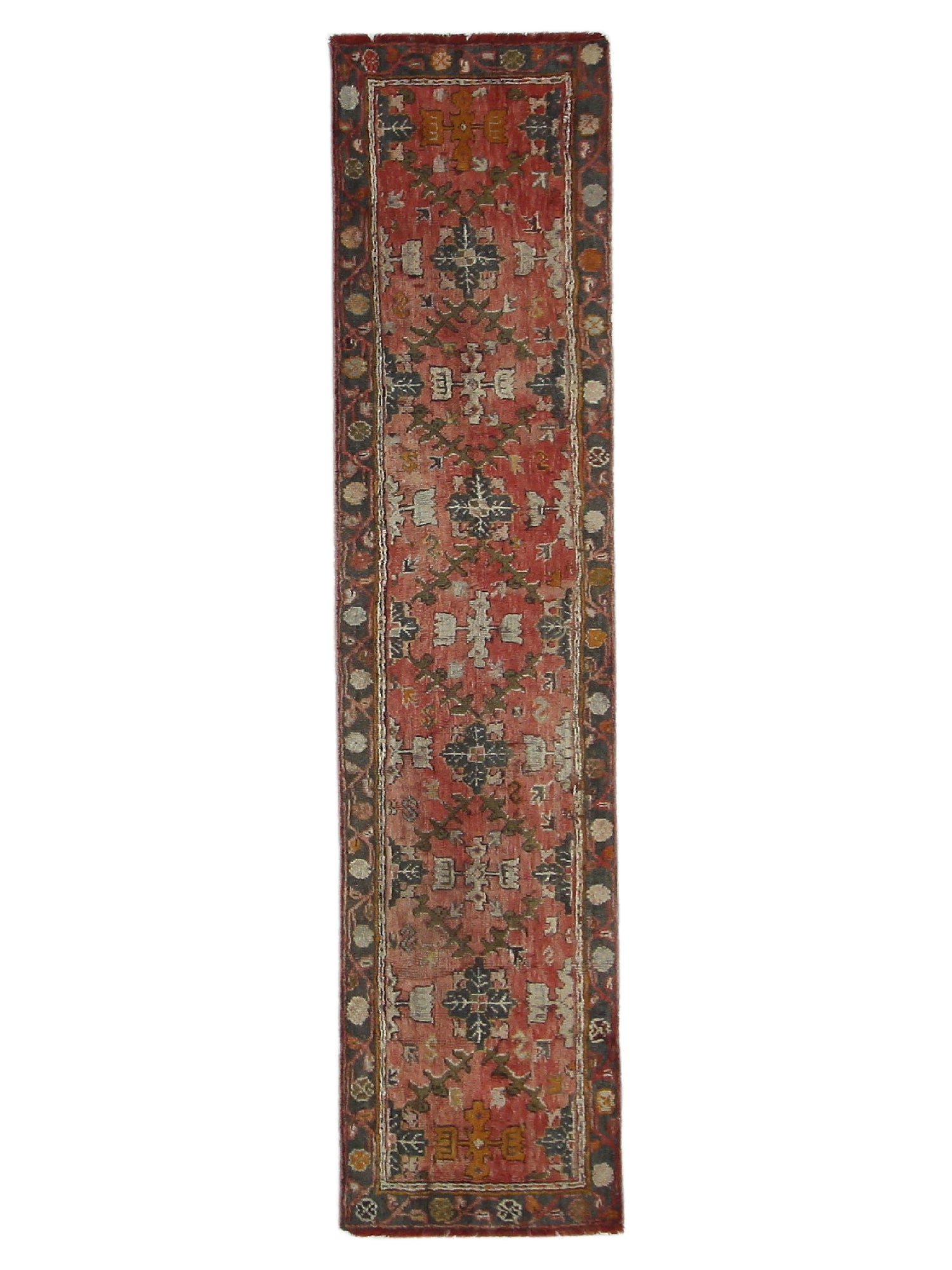 Fasa Antique Ushak  Coral Grey Traditional
