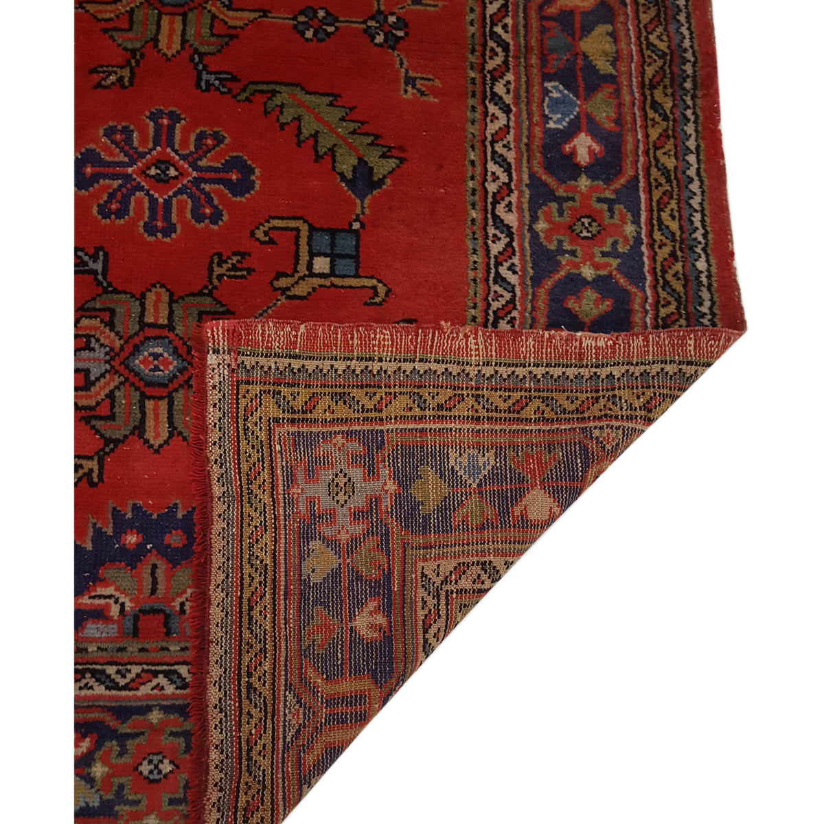 Fasa Antique Ushak 4036 Red Purple Traditional Antique Rug