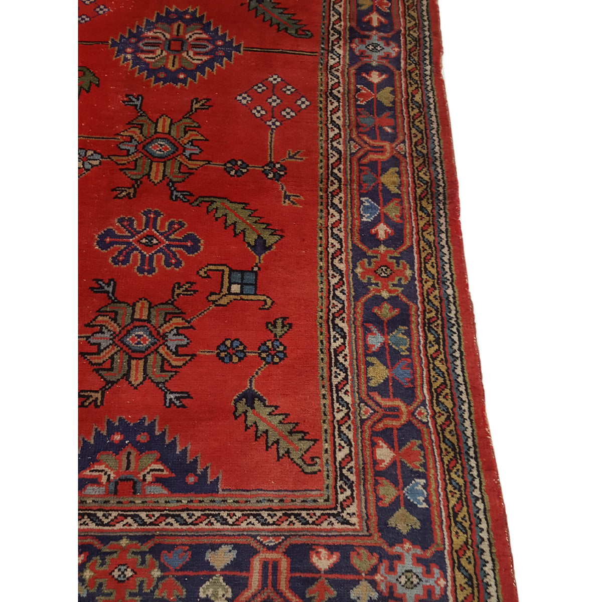 Fasa Antique Ushak 4036 Red Purple Traditional Antique Rug