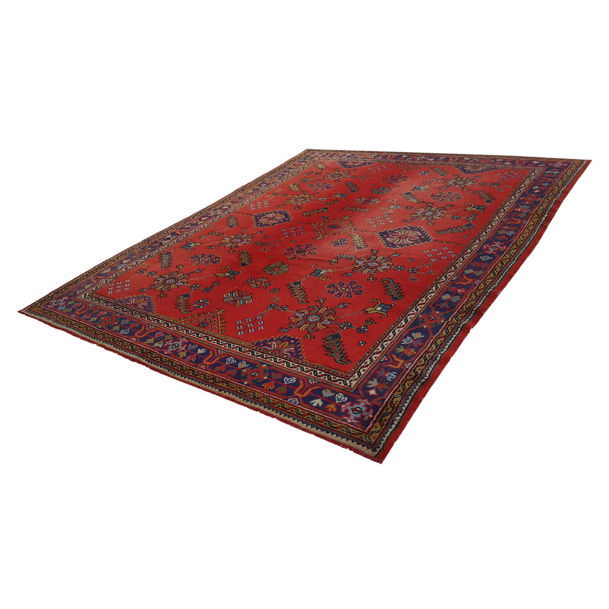 Fasa Antique Ushak 4036 Red Purple Traditional Antique Rug