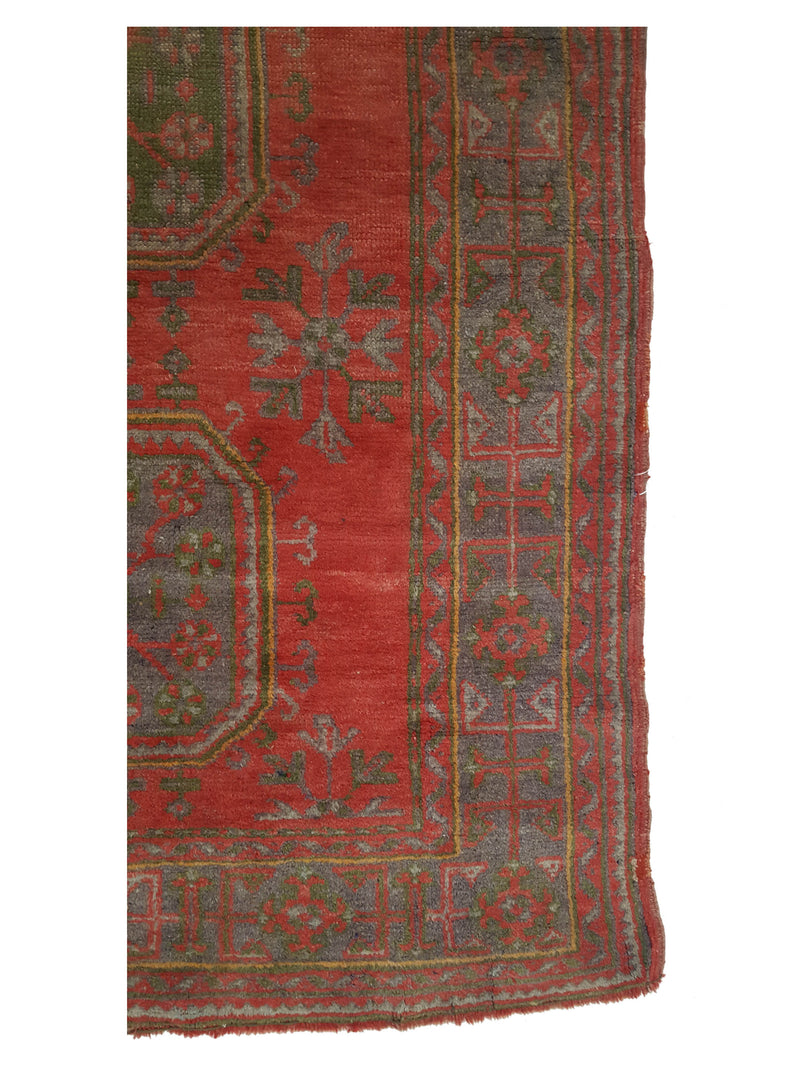 Fasa Antique Ushak 4039 Rust Rust Traditional Antique Rug
