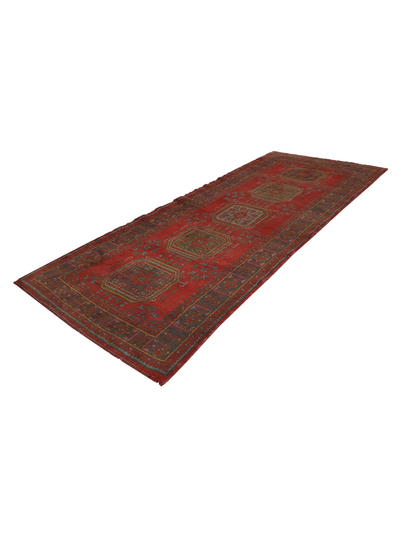 Fasa Antique Ushak 4041 Rust Green Traditional Antique Rug