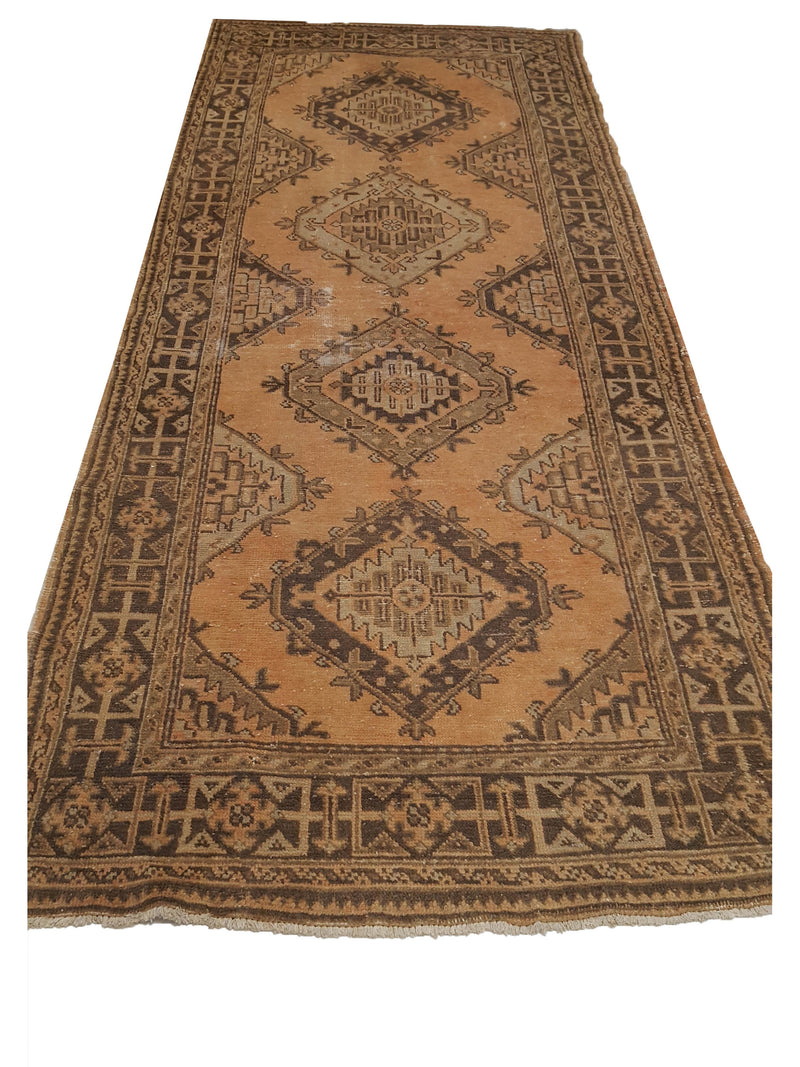 Fasa Antique Ushak 4054 Khaki Brown Traditional Antique Rug