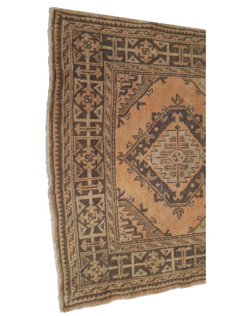 Fasa Antique Ushak 4054 Khaki Brown Traditional Antique Rug