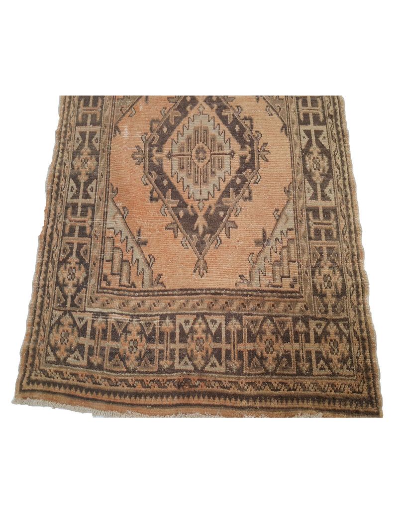 Fasa Antique Ushak 4054 Khaki Brown Traditional Antique Rug