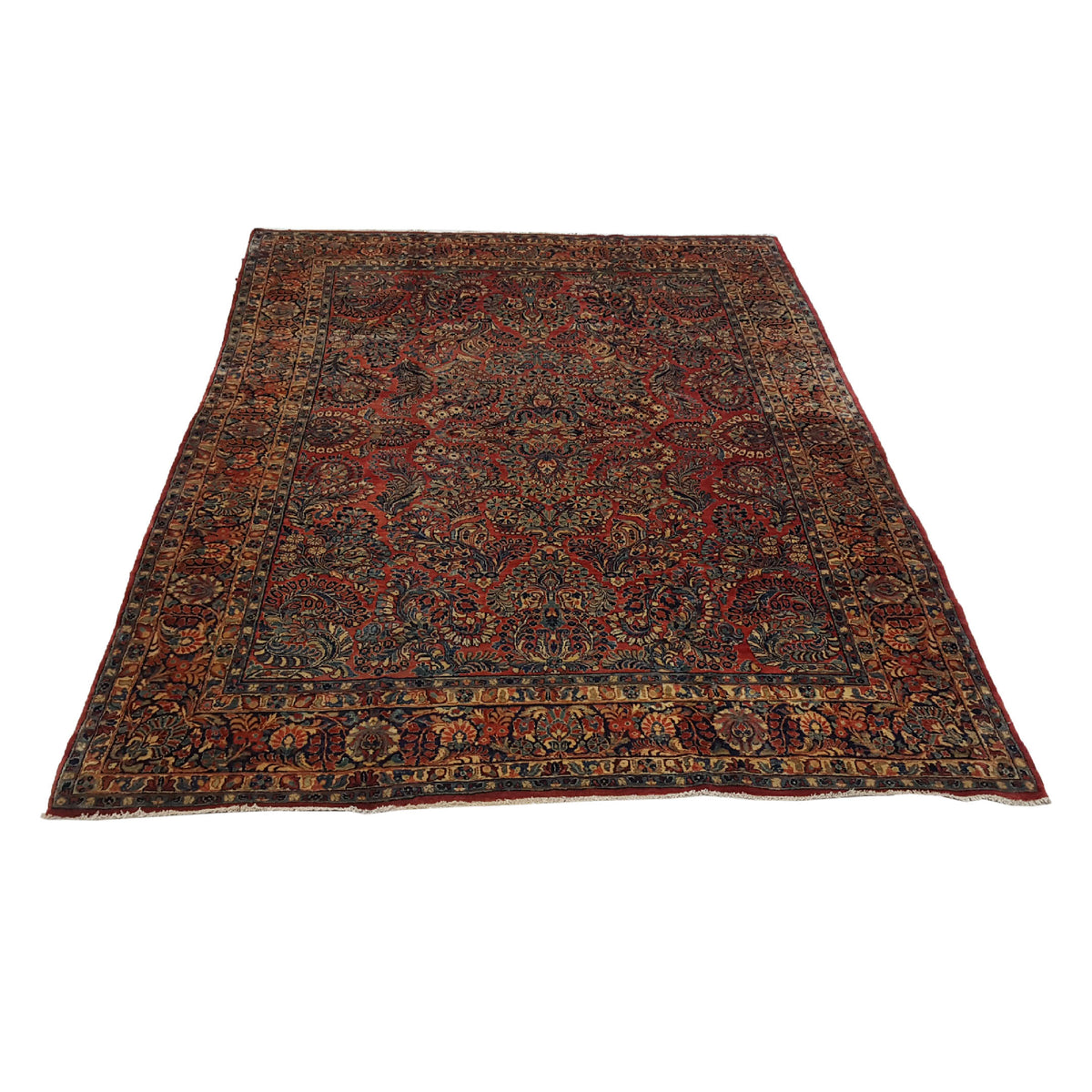 Fasa Antique Sarouk 4097 Rust Multi Traditional Antique Rug