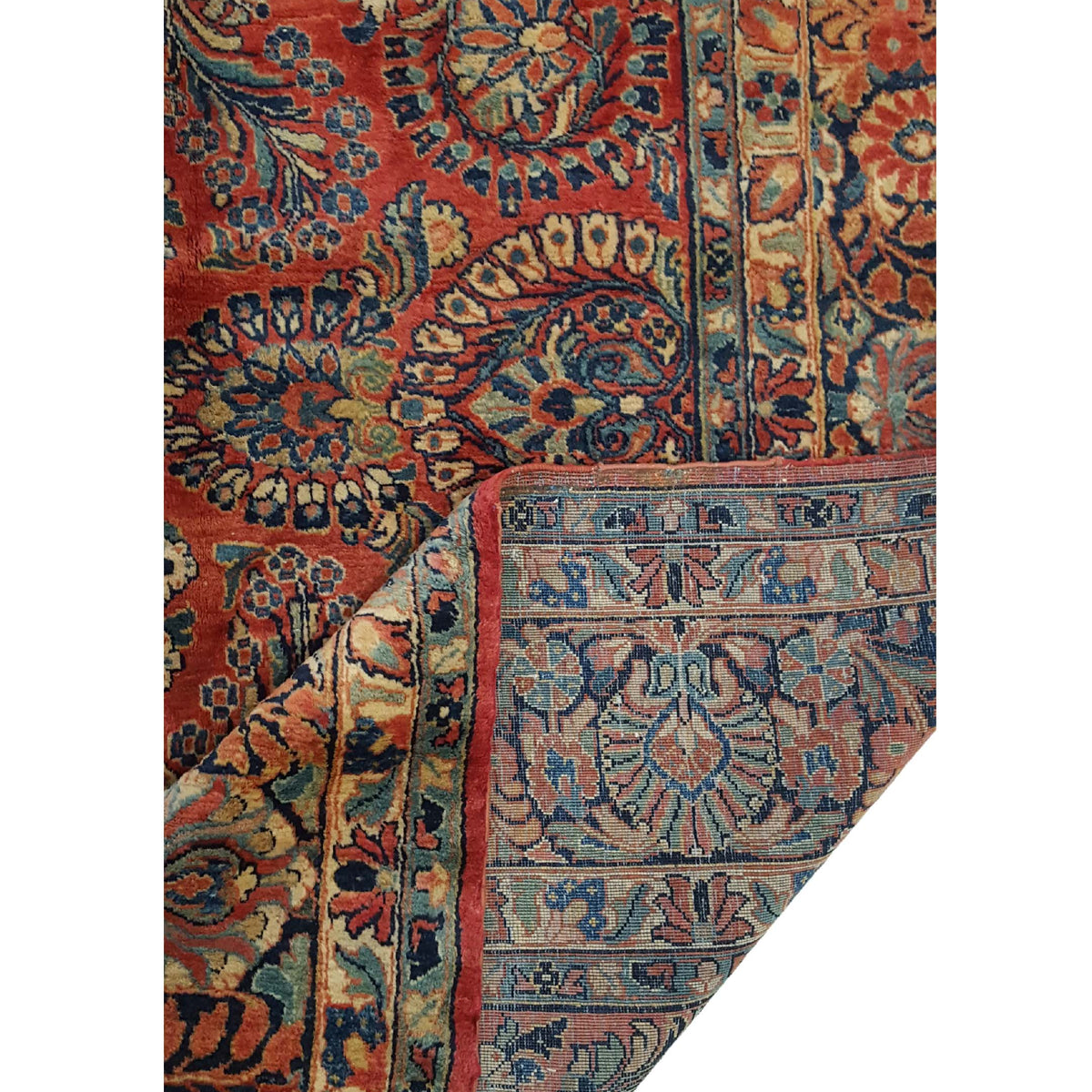 Fasa Antique Sarouk 4097 Rust Multi Traditional Antique Rug