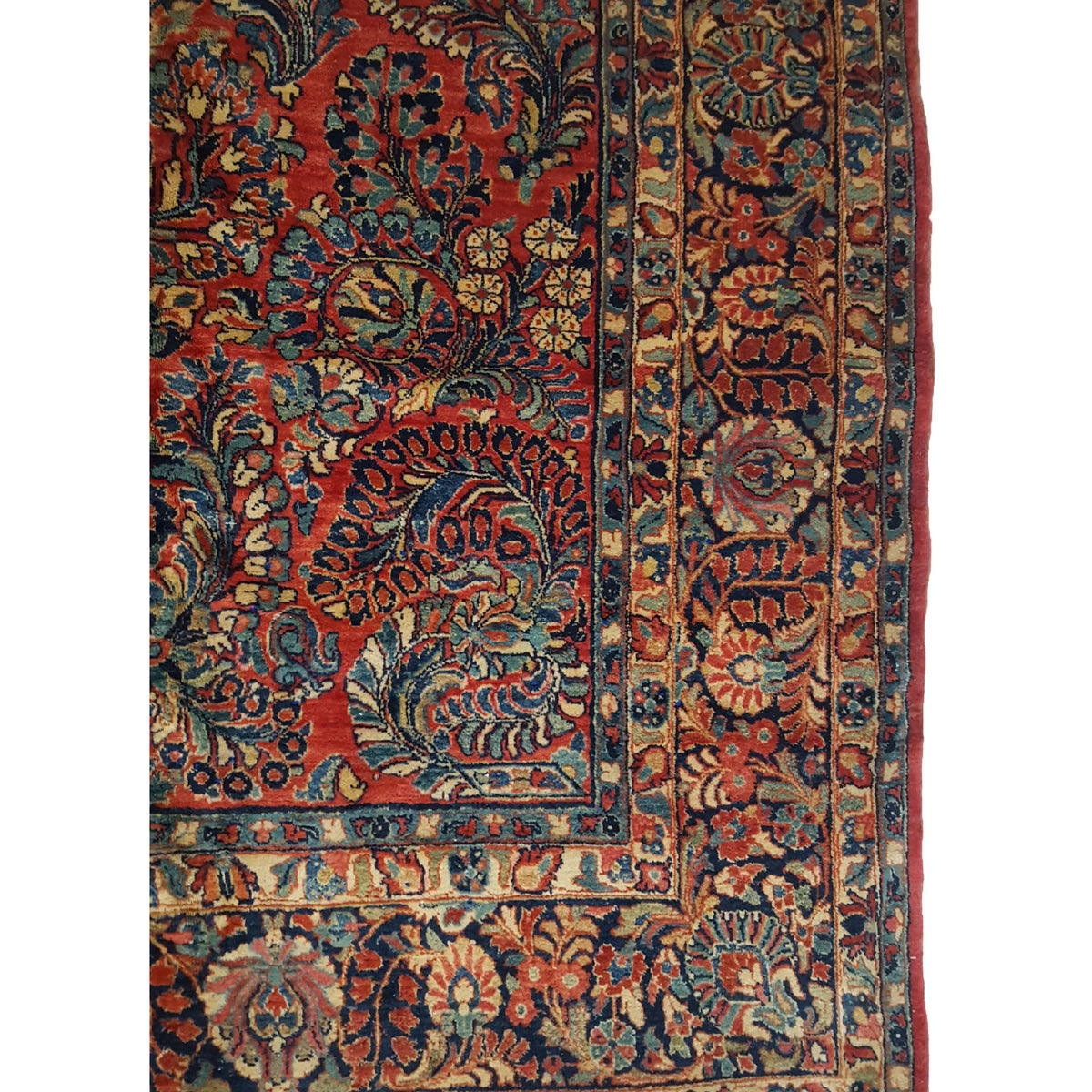 Fasa Antique Sarouk 4097 Rust Multi Traditional Antique Rug